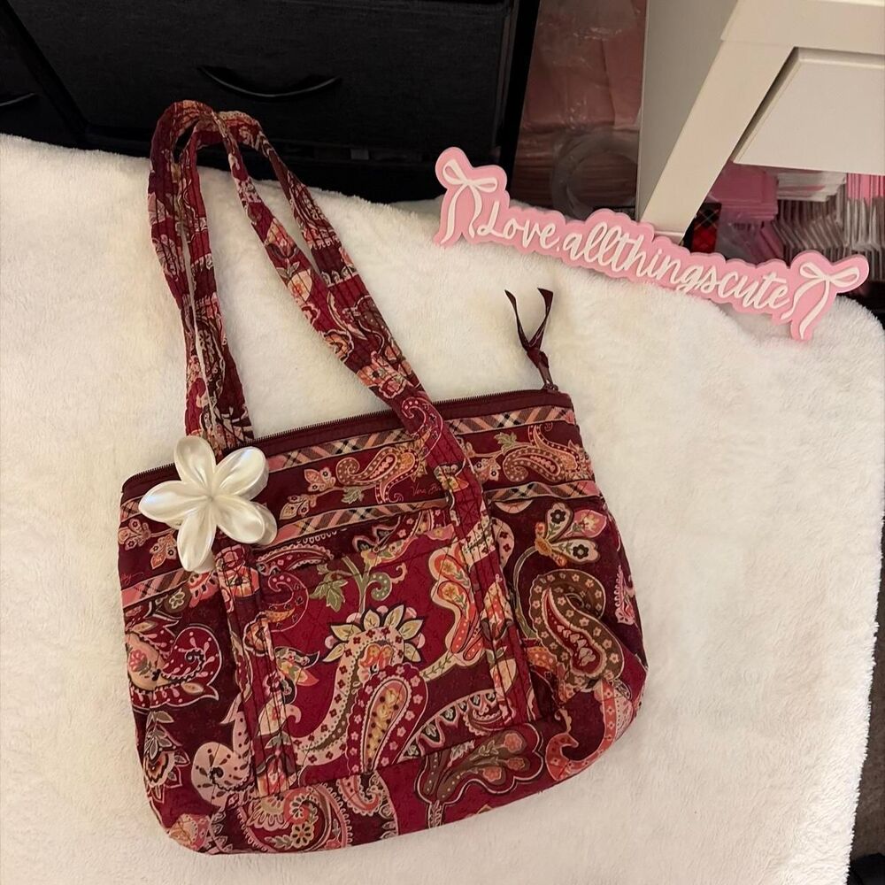 Vera-bradley Women's Red and Burgundy Bag